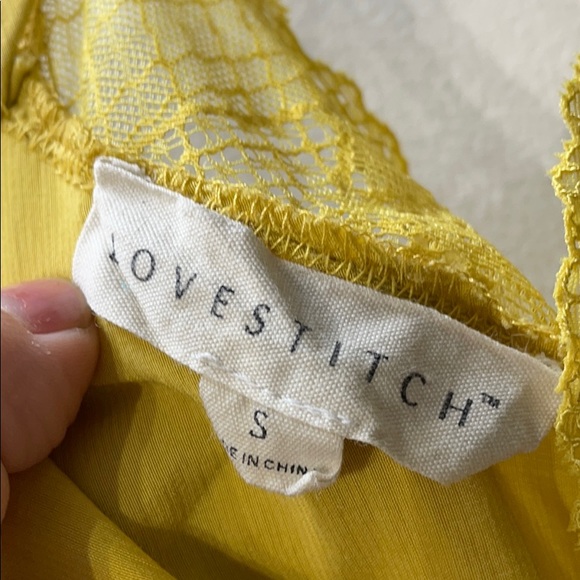 Yellow Lace Racerback Cami Top - Picture 4 of 5